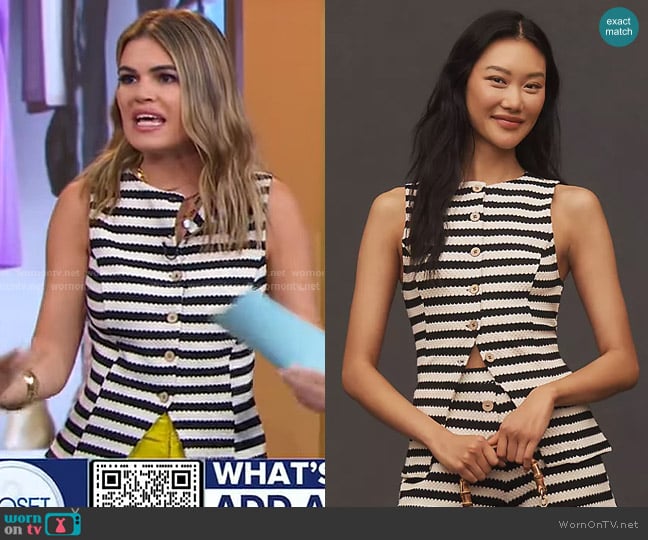 Maeve Structured Knit Vest worn by Kathy Buccio on Good Morning America