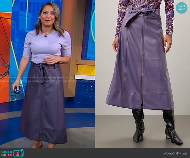 Marie Oliver Greenwich Skirt worn by Ginger Zee on Good Morning America