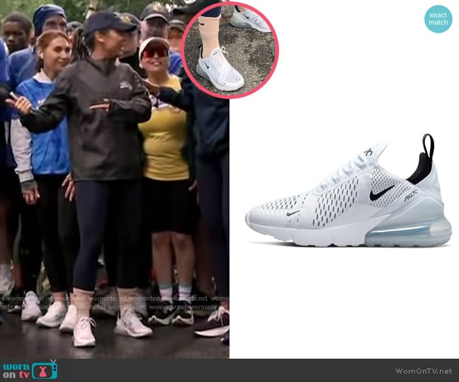 Nike Gymnastics Shoes Sneaker in Black White 100 worn by Ginger Zee on Good Morning America