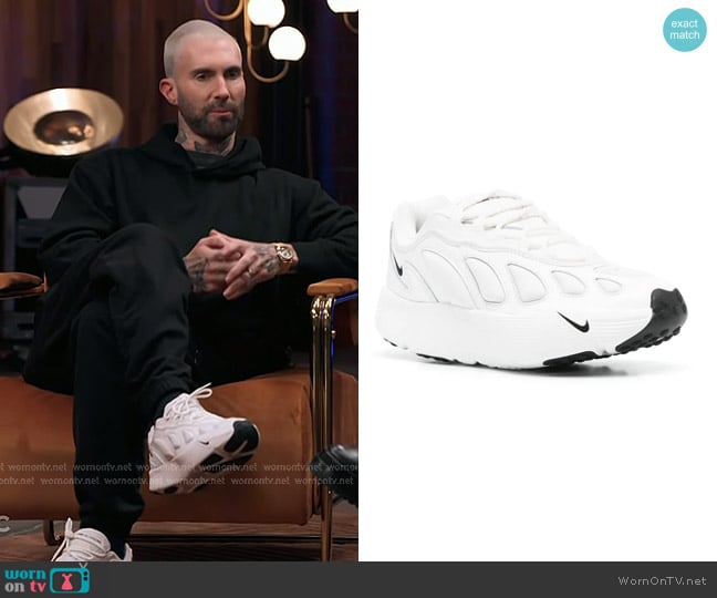 Nike x Comme des Garçons Homme Plus Sense 96 Sneakers in White worn by Adam Levine on The Voice