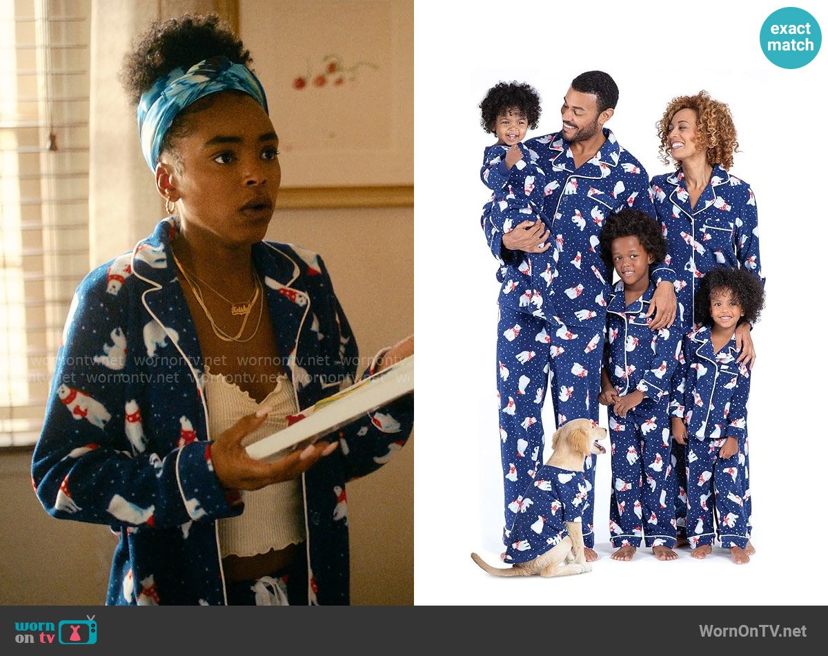 PajamaGram Family Matching Christmas Pajamas worn by Keisha Clark (Lovie Simone) on Forever