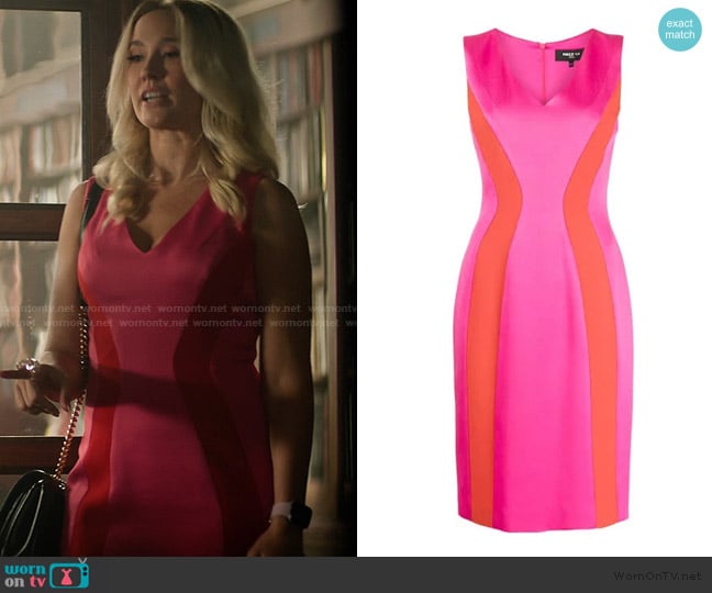 Paule K V-Neck Two-Tone Dress worn by Maddie Lockwood (Anna Camp) on You