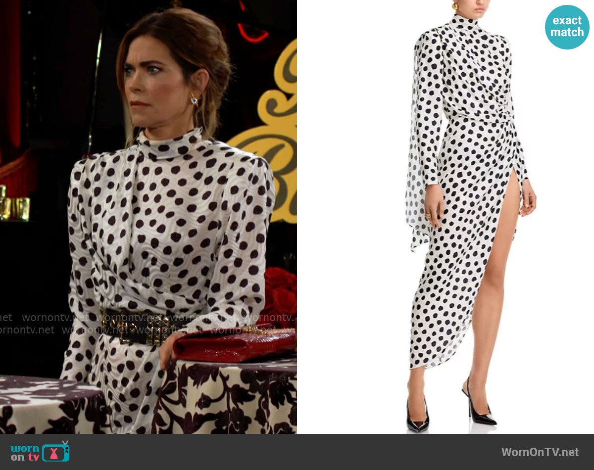 Ronny Kobo Ariane Dress worn by Victoria Newman (Amelia Heinle) on The Young and the Restless
