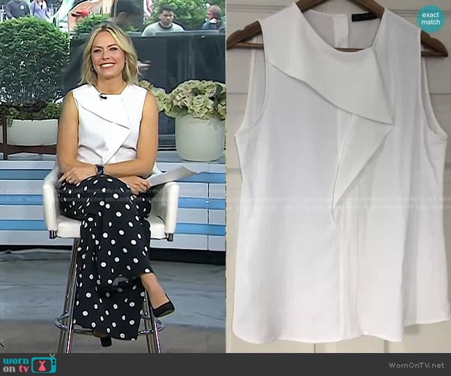 Zara Ruffle Sleeveless Top worn by Dylan Dreyer on Today