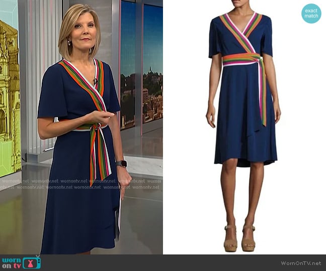 Tory Burch  Peggy Wrap Dress worn by Kate Snow on NBC News Daily