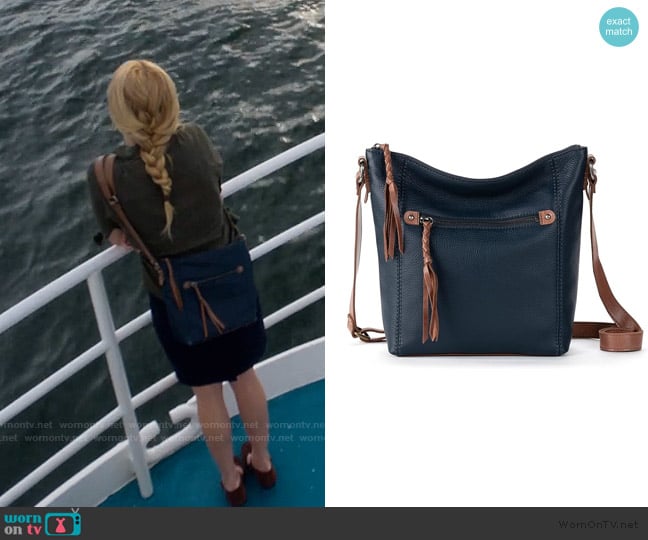 The Sak Ashland Crossbody worn by Simone DeWitt (Milly Alcock) on Sirens