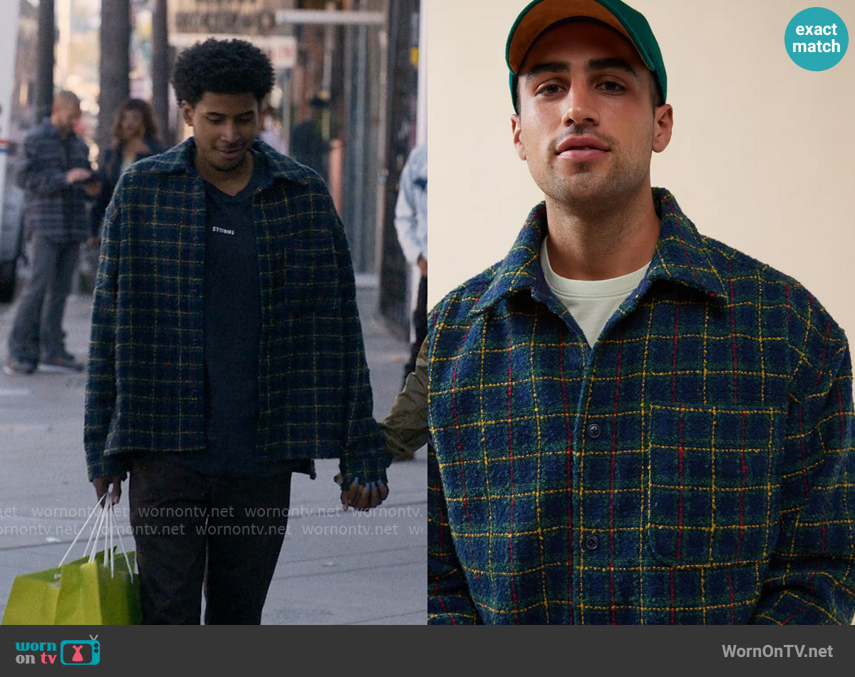 Urban Outfitters Con Boucle Overshirt worn by Justin Edwards (Michael Cooper Jr.) on Forever