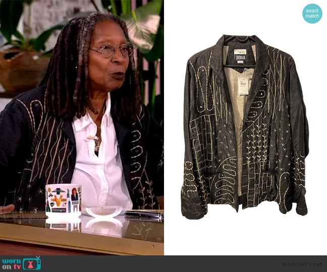 Yak Magik Embroidered Blazer Jacket worn by Whoopi Goldberg on The View