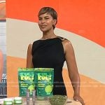 Sabrina Elba’s black gathered dress on Today