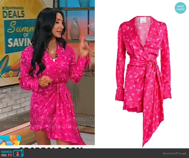 Acler Evanston Mini Dress worn by Elizabeth Werner on CBS Mornings