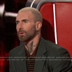 Adam Levine’s brown striped polo on The Voice