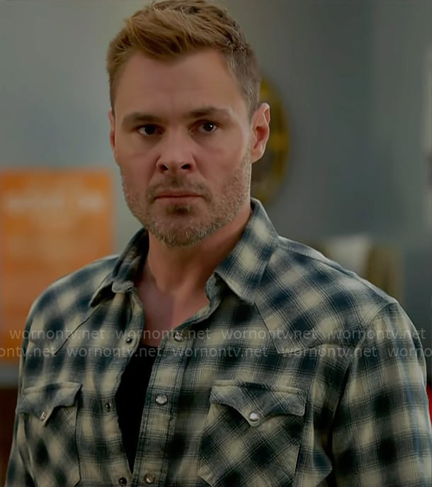 Adam's plaid western shirt on Chicago PD