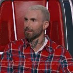 Adam Levine’s red plaid shirt on The Voice