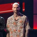 Adam Levine’s floral zebra print shirt on The Voice