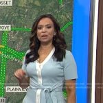Adelle’s blue contrast trim knit dress on Today