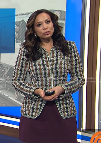 Adelle’s houndstooth jacket on Today