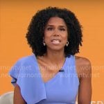 Adriana Diaz’s blue asymmetric dress on CBS Mornings