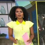 Adriana Diaz’s lime striped polo dress on CBS Mornings