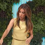 Adrianna Costa’s floral applique top and skirt on Access Hollywood