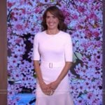 Adrianna’s white belted dress on Live with Kelly and Mark