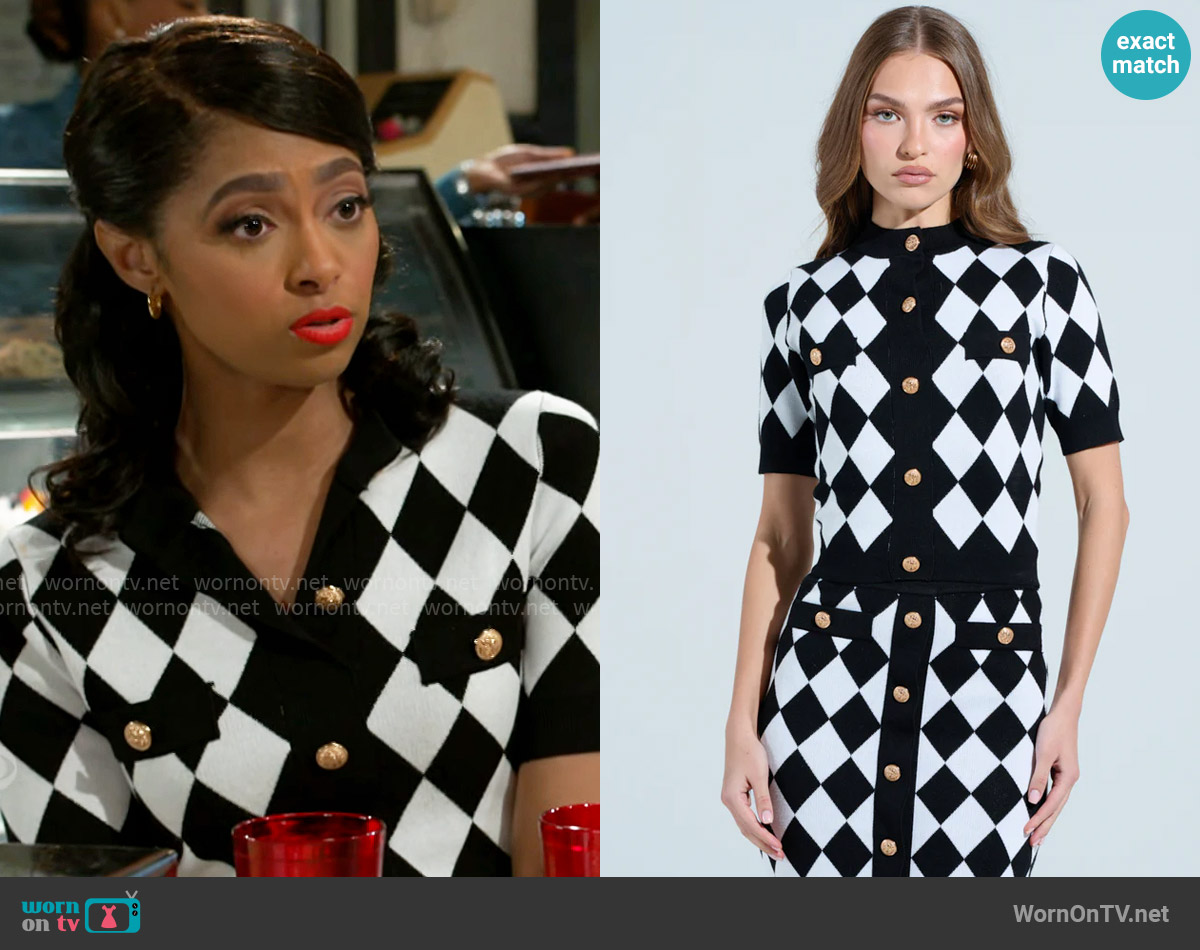 Akira The Best Part Button Down Top worn by Kat Richardson (Colby Muhammad) on Beyond the Gates