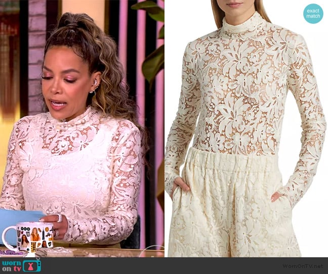 Sunny’s white lace top on The View
