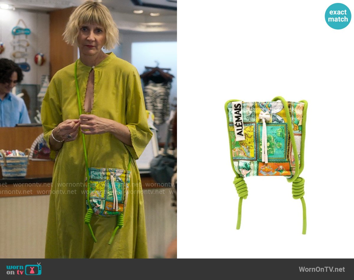 Alemais Atlas mini crossbody bag worn by Anne (Kerri Kenney) on The Four Seasons