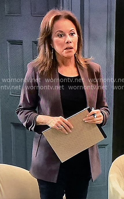 Alexis's brown jacket on General Hospital