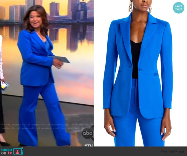 Alice + Olivia Breann Fitted Blazer worn by Ana Navarro on The View