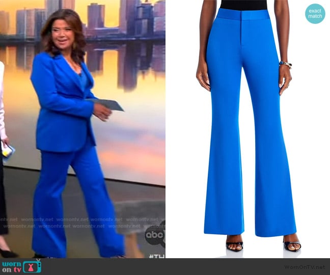 Alice + Olivia Deanna High Rise Bootcut Pants worn by Ana Navarro on The View