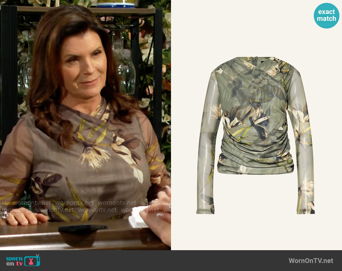 All Saints Hanoko Top worn by Sheila Carter (Kimberlin Brown) on The Bold and the Beautiful