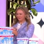 Allison Lin’s blue tweed blazer on The View