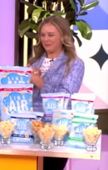 Allison Lin's blue tweed blazer on The View