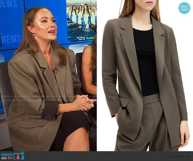 All Saints Aleida Blazer worn by Whitney Leavitt on E! News