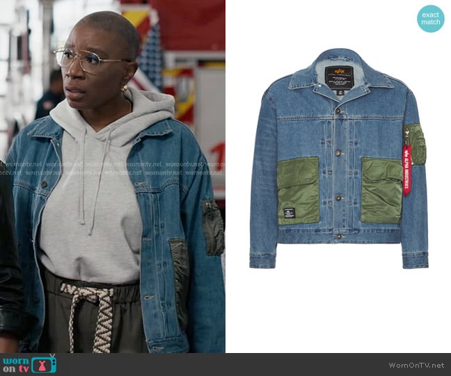 Hen’s denim jacket on 9-1-1