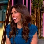 Alyssa’s blue ruffle top on The View