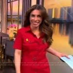 Alyssa’s red belted mini dress on The View