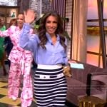 Alyssa’s blue striped skirt on The View