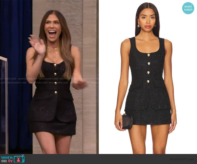 Amanda Uprichard Kya Romper worn by Jessi Ngatikaura on Live with Kelly and Mark