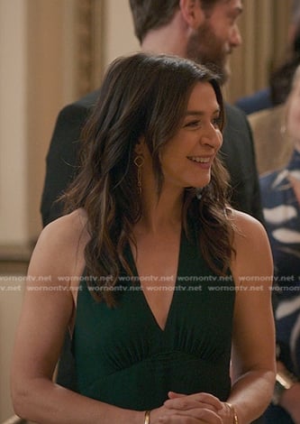 Amelia’s green halter neck dress on Greys Anatomy