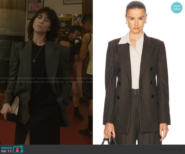 Ami Paris Double Breasted Blazer worn by Genevieve Lavigne (Charlotte Gainsbourg) on Etoile