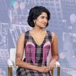 Amita Rao’s black plaid dress on Good Morning America