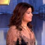 Ana’s black paisley lace top on The View