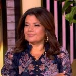 Ana’s blue floral print blouse on The View
