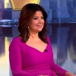 Ana’s pink ruffle midi dress on The View