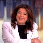Ana’s white leather moto jacket on The View