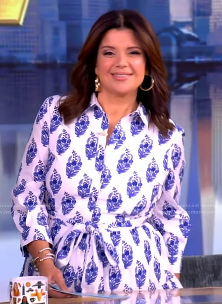 Ana’s floral print shirtdress on The View