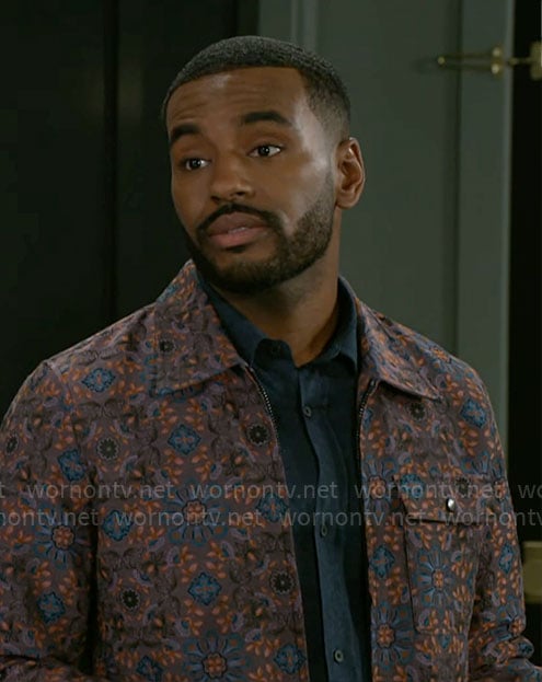 Andre's floral jacket on Beyond the Gates