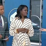 Dr. Angela Lamb’s white chain print shirtdress on Today