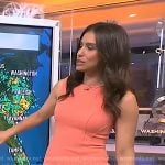 Angie Lassman’s pink seamed mini dress on NBC News Daily